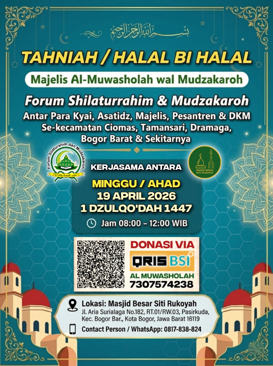 Halal bi halal Majelis Al-Muwasholah wal Mudzakaroh